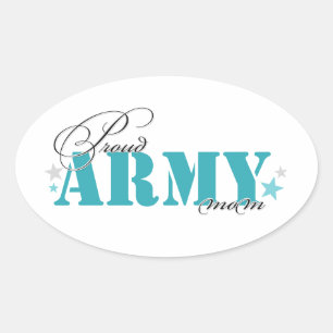 Proud Army Mam Ovale Sticker