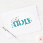 Proud Army Mam Ovale Sticker (Envelop)