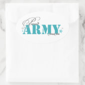 Proud Army Mam Ovale Sticker (Tas)