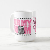 Proud Army Mam Pink Camo Koffiemok (Voorkant links)