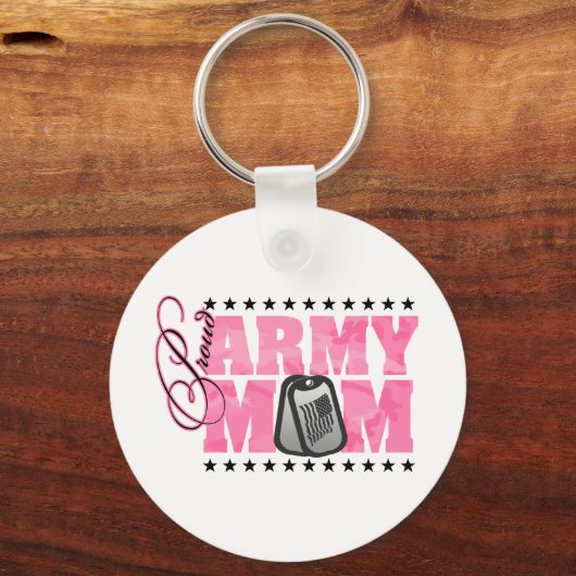Proud Army Mam Pink Camo Sleutelhanger (Voorkant)