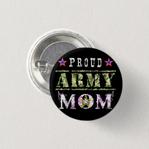 Proud Army Mam Ronde Button 3,2 Cm