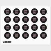 Proud Army Mam Ronde Sticker (Vel)