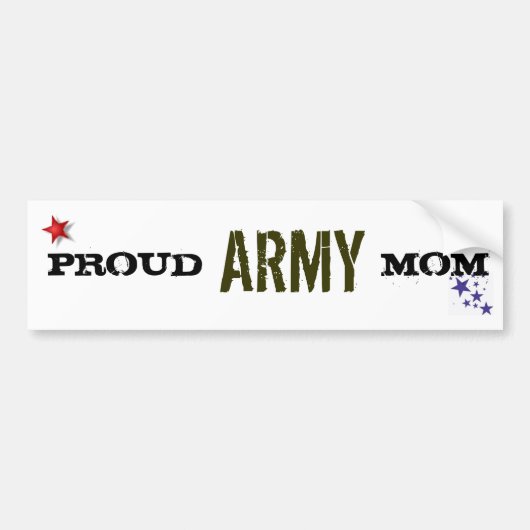 PROUD ARMY MOM BUMPERSTICKER (Voorkant)