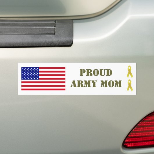 PROUD ARMY MOM-Bumpersticker Bumpersticker (Op auto)