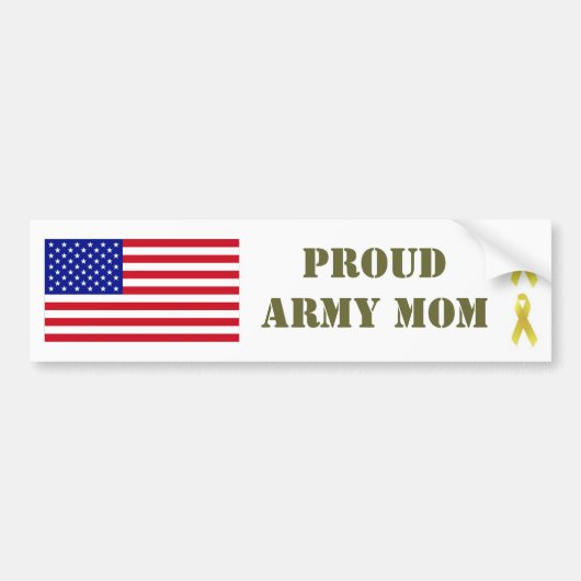 PROUD ARMY MOM-Bumpersticker Bumpersticker (Voorkant)