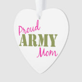Proud Army Mom - Ornament van het hart (voorkant)
