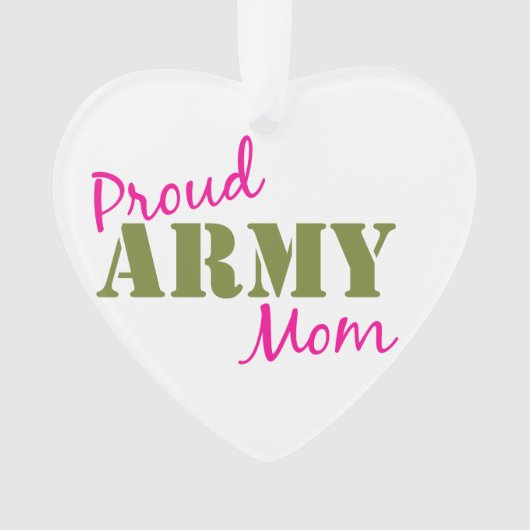 Proud Army Mom - Ornament van het hart (voorkant)