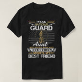 Proud Army National Guard Aunt Flag U T-shirt (Design voorkant)