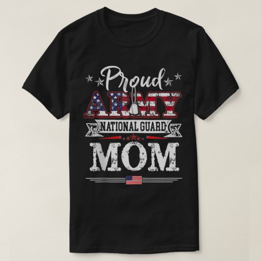 Proud Army National Guard Mam U T-shirt (Design voorkant)