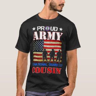 Proud Army National Guard Neef US Flag Gift Patr T-shirt
