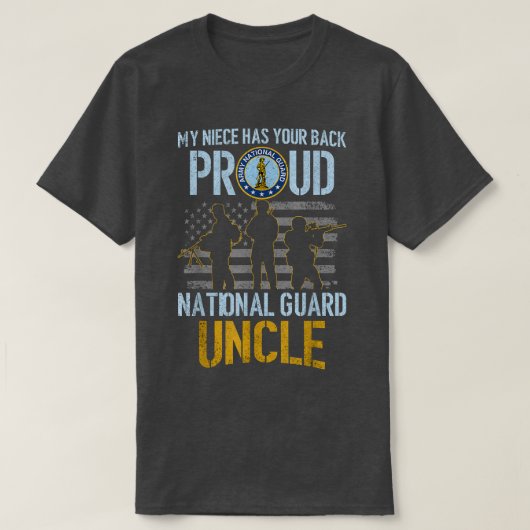 Proud Army National Guard Uncle U T-shirt (Design voorkant)