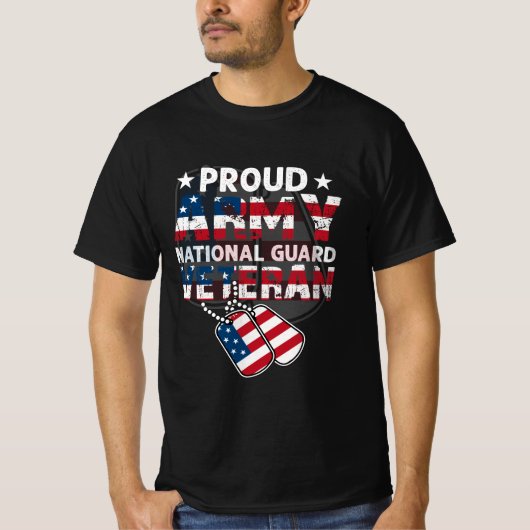 PROUD ARMY NATIONAL GUARD VETERAN T-SHIRT (Voorkant)