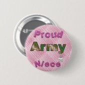 Proud Army Niece Button (Voorkant /achterkant)