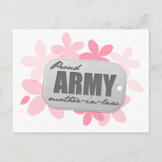 Proud Army-schoonmoeder-in-law-bloemen Briefkaart