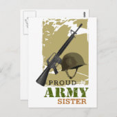 Proud Army Sister Briefkaart (Voorkant / Achterkant)