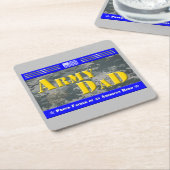 Proud Army Vader van een Soldaat Kartonnen Onderzetters (Schuin)