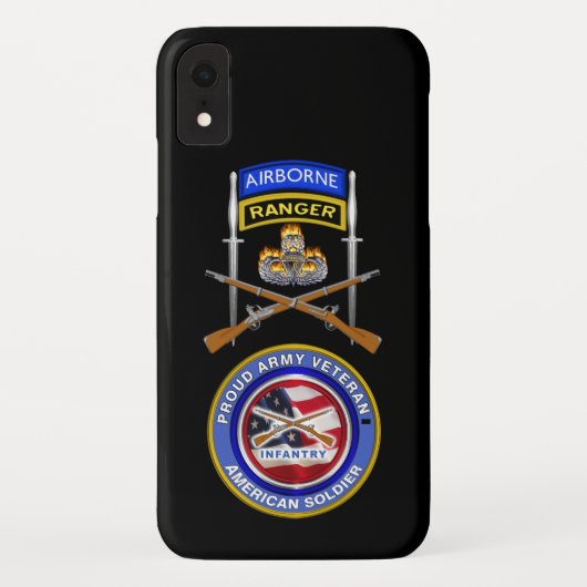 Proud Army Veteran Airborne Ranger Infanter Case-Mate iPhone Case (Achterkant)