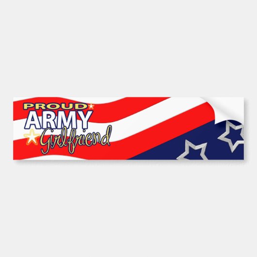 Proud Army Vriendin Bumpersticker (Voorkant)