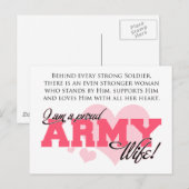 Proud Army Wife Briefkaart (Voorkant / Achterkant)