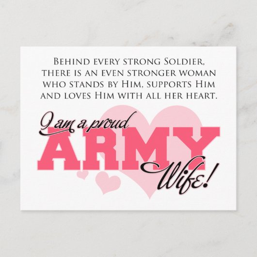 Proud Army Wife Briefkaart (Voorkant)