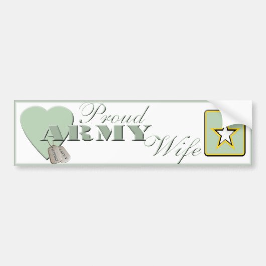 Proud Army Wife Bumpersticker (Voorkant)