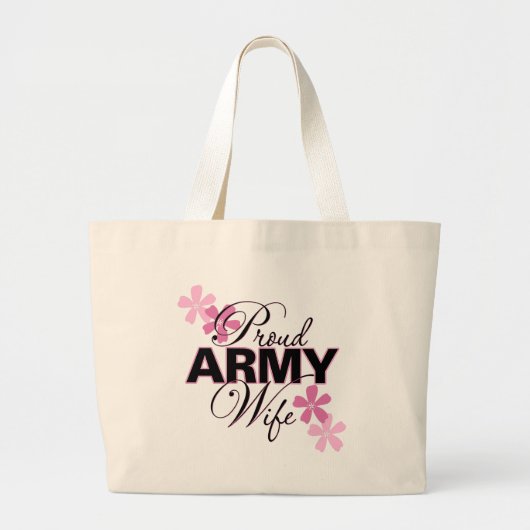 Proud Army Wife Grote Tote Bag (Voorkant)