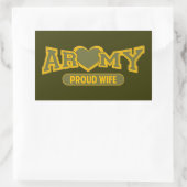 Proud Army Wife Rechthoekige Sticker (Tas)
