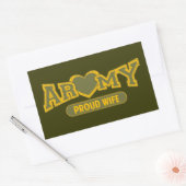 Proud Army Wife Rechthoekige Sticker (Envelop)