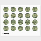 Proud Army Wife Ronde Sticker (Vel)