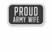Proud Army Wife Sticker (Voorkant)