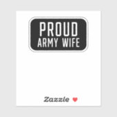 Proud Army Wife Sticker (Vel)
