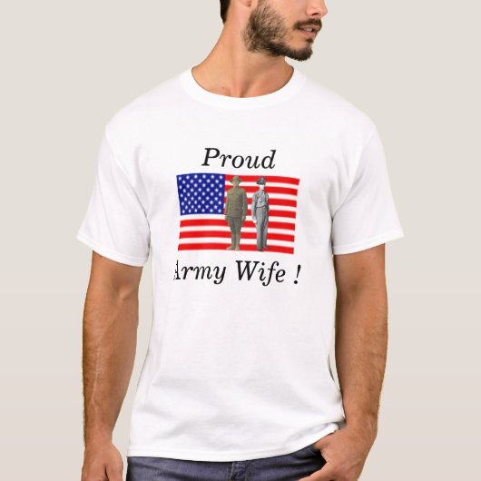 Proud Army Wife T-shirt (Voorkant)