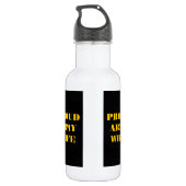 Proud Army Wife Waterfles (Achterkant)