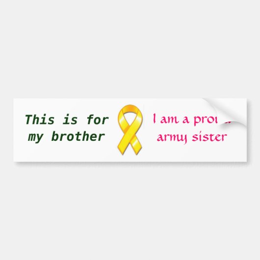 Proud Army Zuster Bumpersticker (Voorkant)