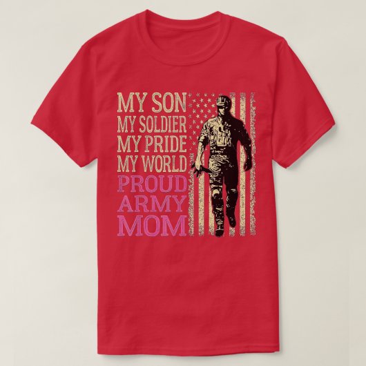 Proud Armys Grandma: Militaire Pride (26) T-shirt (Design voorkant)