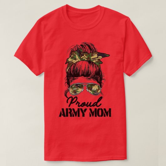 Proud Armys Grandma: Militaire Pride (54) T-shirt (Design voorkant)