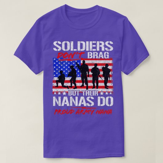 Proud Armys Grandma: Militaire Pride (57) T-shirt (Design voorkant)