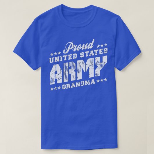 Proud Armys Grandma: Militaire Pride (77) T-shirt (Design voorkant)
