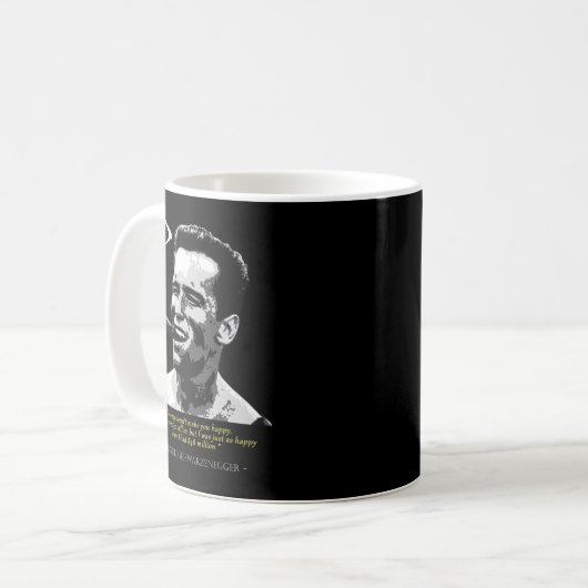 Proud Arnold Schwarzenegger Quote Koffiemok (Voorkant links)