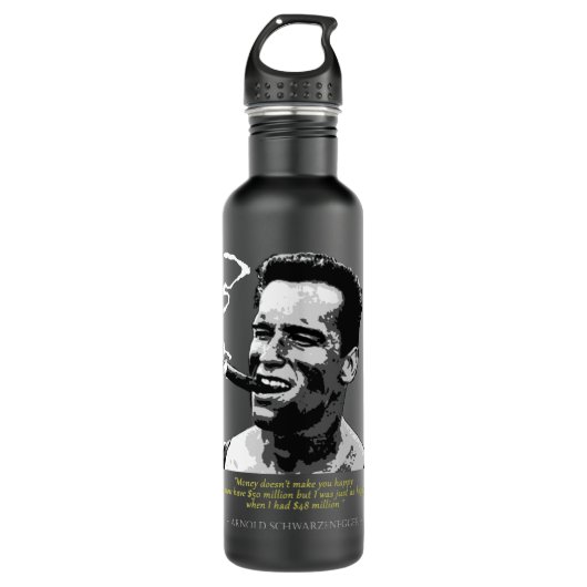Proud Arnold Schwarzenegger Quote Waterfles (Voorkant)
