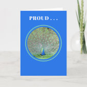 PROUD...as a peacock/customizable/congratulations Kaart (Voorkant)