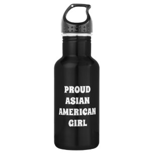 Proud Asian American Girl, Roestvrij Steel Water B Waterfles