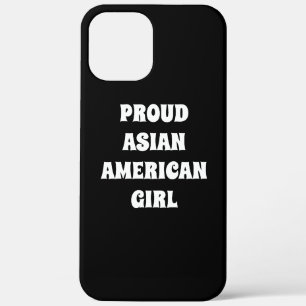 Proud Asian American Girl, zwart wit Case-Mate iPhone Case
