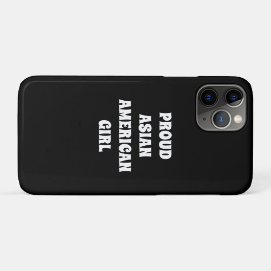 Proud Asian American Girl, zwart wit Case-Mate iPhone Case (Achterkant (horizontaal))