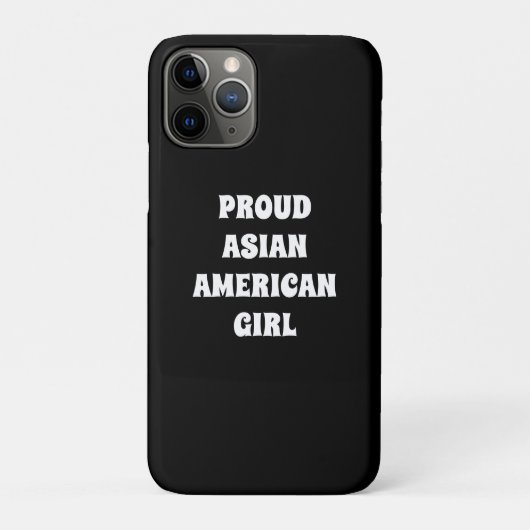 Proud Asian American Girl, zwart wit Case-Mate iPhone Case (Achterkant)