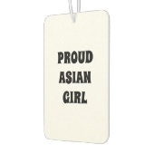Proud Asian Girl, zwarte witte auto Air Freshener Luchtverfrisser (Links)