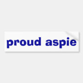 Proud Aspie Bumpersticker (Voorkant)