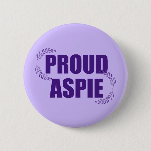 Proud Aspie Paars aspergersyndroom Ronde Button 5,7 Cm (Voorkant)