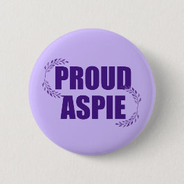 Proud Aspie  Paars aspergersyndroom Ronde Button 5,7 Cm